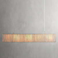 Lustre linéaire moderne de 72 pouces pour la décoration intérieure, design moderne, salon, café, restaurant, grand luminaire suspendu en acrylique LED