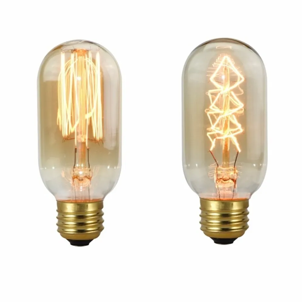 T45エジソン電球60ワットヴィンテージ白熱電球E26ベース120V調光可能ランプ装飾アンティークフィラメント電球