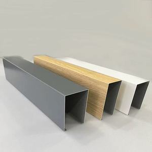 Ốp nhôm treo gạch trần hình chữ U chống cháy lớp chống thấm ngoài trời sử dụng trong nhà cho trung tâm khách sạn Văn phòng - Product Image 1