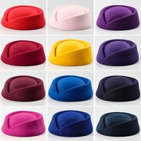 Chapeau d'hôtesse de l'air Ecowalson Chapeau de costume pour femme de style Hainan Airlines pour les spectacles de groupe sur scène