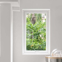 Fenêtre à battant Naco en aluminium sans cadre vertical à triple panneau mince SJUMBO pour appartement