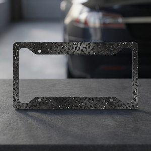 Marco Magnético para Placa de Matrícula con Estampado de Guepardo Negro, Diseño Animal, Estilo Safari - Product Image 2