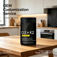 Gélules OEM Vitamine D3 + K2 pour la santé osseuse et immunitaire, absorption améliorée avec MCT, Vitamine D3 5000 UI + K2 100 mcg