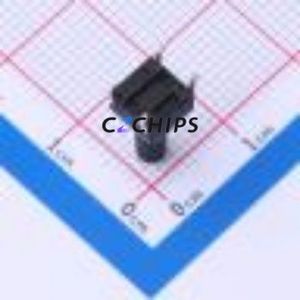 TS6612CJ 250gf 009 Tactile Switch Through hole-4P,6x6mm Switch Single Pole Single Throw Round Button 2.5N Through Hole - Product Image 2