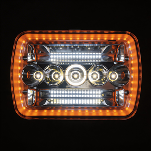 Luz de Conducción LED con Lente Reflector Negra de 7 Pulgadas, Enchufe H4, para Camión, Tractor, Automóvil, Luz de Trabajo LED Cuadrada de 5x7 Pulgadas, 75W, 6000K, 2 Años de Garantía - Product Image 5