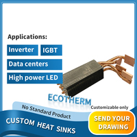 Personnalisé minuscule cuivre 4 caloduc dissipateur thermique à base de cuivre pour refroidisseur thermoélectrique TEC