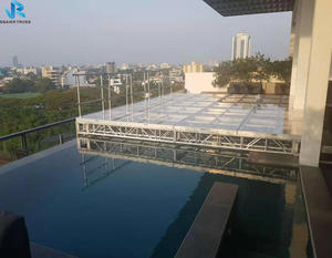 Plate-forme de scène portable avec pieds et boucles en alliage d'aluminium et contreplaqué pour canaux extérieurs - Product Image 4