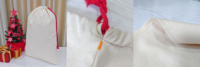 Sac de Noël artisanal écologique 100% coton, imprimé rennes, avec cordon de serrage, fournitures de décoration, cadeau de Noël personnalisé, rangement
