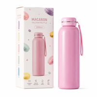 Bouteille isotherme sous vide 550 ml, couleur macaron, écologique, compatible lave-vaisselle, double paroi, acier inoxydable 18/8, pour sport, camping