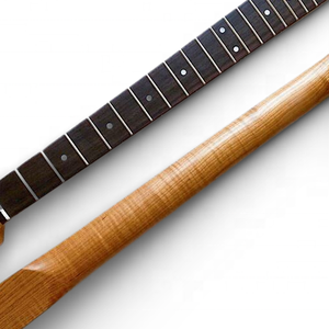 Mástiles de Guitarra de Arce Flameado Tostado de 25.5 Pulgadas con Acabado Nitro Vintage, Repuesto para Guitarras TL con Diapasón de Palisandro - Product Image 6