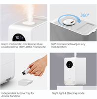 Humidificateur ultrasonique électrique de table USB intelligent avec affichage LED, brume chaude/froide, diffuseur d'arômes pour la maison et l'hôtel, prise US/EU/AU