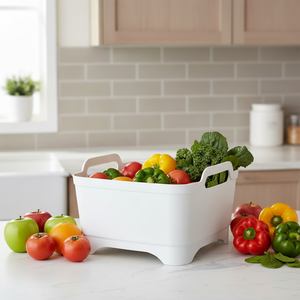 Cesta de Cocina Multifuncional de PP, Recipiente para Almacenar Frutas y Verduras con Drenaje para Uso Doméstico - Product Image 2