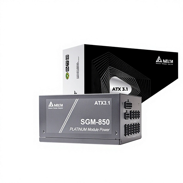 Delta Rated 850W SGM850 Platinum Full Modular ATX3.1 Computer Power Supply with 4 Ports Fan Start-Stop Japanese Capacitors