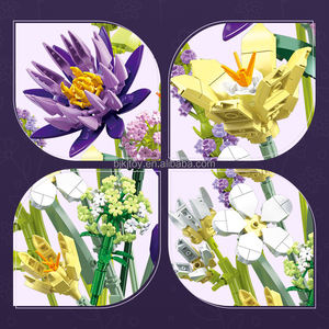 Kit de Blocos de Construção de Bouquet de Flores com 891 Peças, Brinquedo Educacional DIY em Plástico ABS Ecológico - Product Image 4