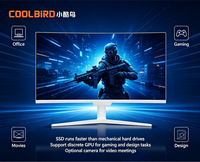 Computadora Todo en Uno Curva COOLBIRD de 32 Pulgadas, Intel I3 I5 I7 Opcional, Cámara, GPU Discreta, Computadora de Escritorio AIO para Oficina en Casa