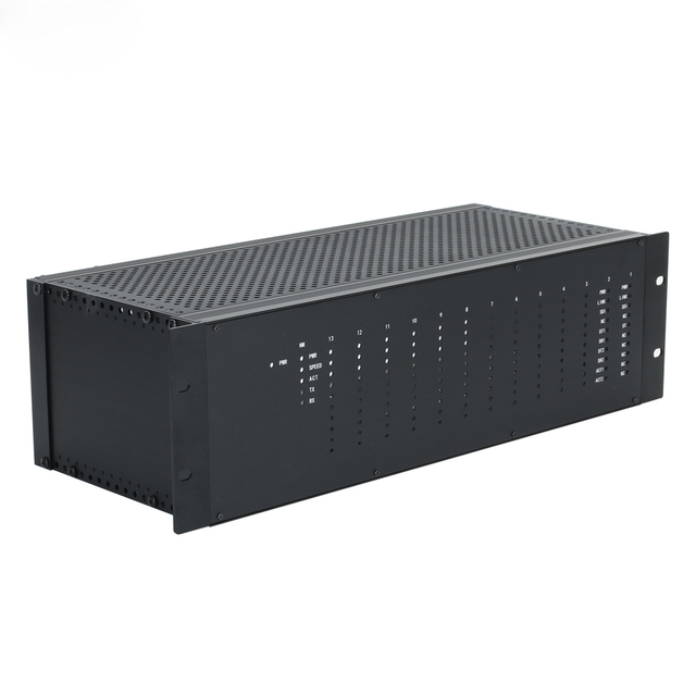 OEM 14 Slots 3U 19" Rackmount Aluminum Sheet Metal Electronic Control Cabinet Server Industrial Subrack Enclosure Chassis