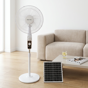 Ventilateur sur pied solaire avec télécommande, ventilateur sur pied réglable en hauteur, ventilateur de sol avec panneau solaire pour chambre à coucher, maison, hôtel - Product Image 6