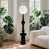 Lampadaire Moderne de Luxe pour Salon Intérieur, Culot E27, Source Lumineuse LED, avec Piètement Élégant, Lumière Boule pour Décoration d'Intérieur