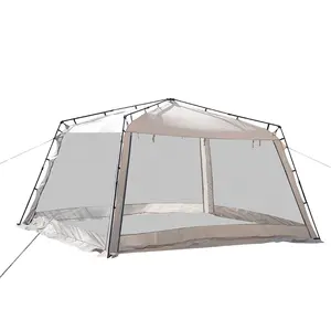 Outdoor Dubbele Deuren Camping Transparante Tent Grote Ruimte Ventilatie Opvouwbare Telescopische Paviljoentent Voor Diner