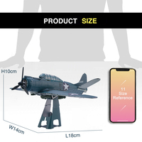 Modèle d'avion en métal 3D à assembler soi-même Piececool Modern Douglas SBD Dauntless, puzzle, cadeau de collection pour adultes et enfants
