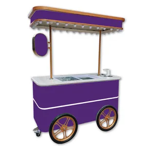 MEHEN MR4 Gelato Bike Cart Pozzetti Display Icecream Italian Beach Ice Cream Snack Food