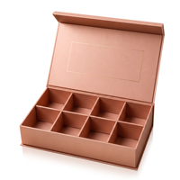 Papierbox für Gebäck und Desserts mit Fächereinsatz für Bäckerei-Geschenke, Einzelhandels-Präsentation, Display-Tablett mit Trennwänden, Lebensmittelverpackungsboxen