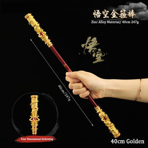 Noir mythe Wukong jeu connexe <span class=keywords><strong>jouet</strong></span> métal arme Ruyi Jingubang or bande bâton en alliage de Zinc ornements <span class=keywords><strong>Netflix</strong></span> Sunwukong Cosplay - Product Image 4