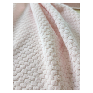 High Quality 240gsm Open End Jacquard <b>Knitted</b> Velour Fabric 80% Cotton 20% Polyester Velvet Cloth - Product Image 4