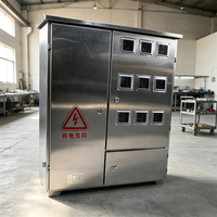 Boîtier de compteur d'énergie en acier inoxydable monophasé multi-prises, indice de protection IP33, 60A/100A, 6 à 24 prises, étanche pour extérieur, mesure de puissance