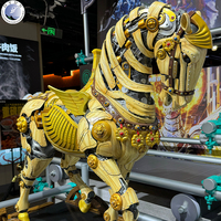 Escultura de Animales Gigantes de Fibra de Vidrio Personalizada para Exteriores, Estatua de Dibujos Animados Festiva, Resistente al Agua y a los Rayos UV, para Centros Comerciales y Eventos Festivos