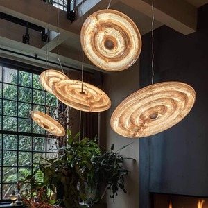 Kooij Fresnel Glass Pendant Light Round Led Single Head Home <b>Decor</b> <b>Lighting</b> - Product Image 1