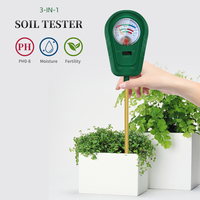 Testeur d'humidité de la lumière du pH 3 en 1, testeur de température du sol, testeur de fertilité du sol