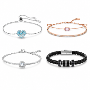 Bracelets en cristal de luxe en gros pour femmes, style <span class=keywords><strong>Swarovski</strong></span>, plaqué or et argent, bracelet à breloques, bijoux de mode, cadeau - Product Image 4