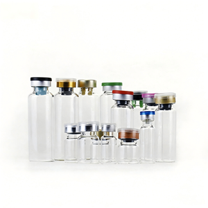 Frascos de vidrio universales para suero de péptidos en polvo liofilizado, envase combinado para el cuidado de la piel, contenedor de varios tamaños - Product Image 1