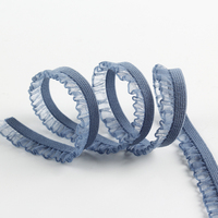 Fourniture directe usine : Bande élastique en dentelle tricotée Auricularia, ruban plissé en dentelle pour robe, accessoires décoratifs pour vêtements