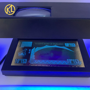 1000 pièces <span class=keywords><strong>Zimbabwe</strong></span> Billet D'or Quinquagintillion Dollars en boîte Noire avec certificat et La Lumière UV pour collection - Product Image 5
