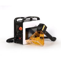 Máquina impresora láser de mano de fibra de alta velocidad de fácil operación 18W 25W 50W para botella de vidrio de plástico de Metal