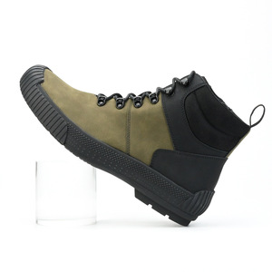 Botas de Gamuza para Hombre, Altura al Tobillo, Punta Redonda, con Cordones, Suela de Goma Impermeable, Entresuela de EVA, Color Sólido, para Todas las Temporadas, Venta al Por Mayor - Product Image 4