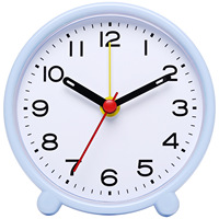 Horloge de bureau en résine avec mouvement silencieux à quartz Design circulaire Horloge mignonne colorée pour la salle de classe des enfants