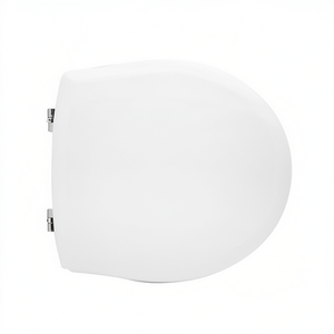 Asiento de Inodoro Redondo de Plástico Blanco con Bisagras de Cierre Lento para Baño - Product Image 3