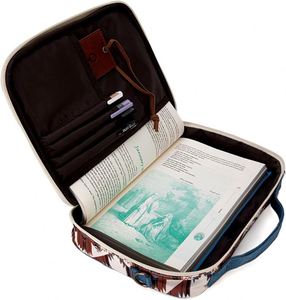 Muestra gratuita: Funda para Biblia de dos compartimentos para mujer, estuche grande para Biblia con correa para el hombro y asas, bolsa de transporte para Biblia - Product Image 3