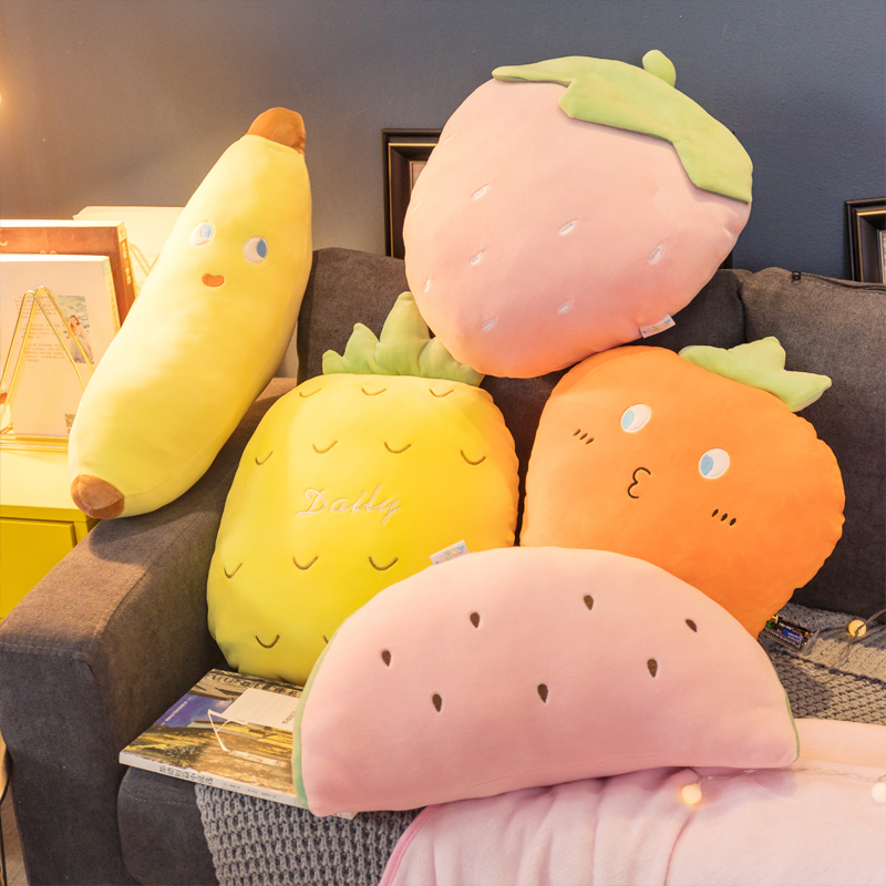 3D Fruit Stuffed Soft Plush Toy Decorative Sleep Cushion Pillow