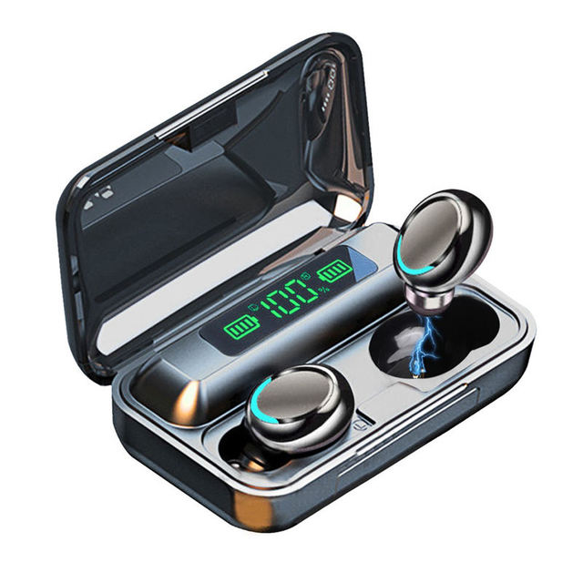 Cheap Earbuds F9 Earphone 9D Stereo LED Display Waterproof Hifi in Ear Headphone Bluetooth 5.1 TWS F9 Wireless Earbuds