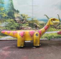 Eğlence parkı sikke işletilen animatronic çocuklar Robot dinozor sürmek