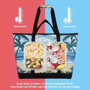 30 Can Reusable Beach <b>Bag</b> Cooler Large Insulated Tote Palm <b>Tree</b> Summer Carry-on Travel Cooler Tote with Wide Opening - Product Image 4