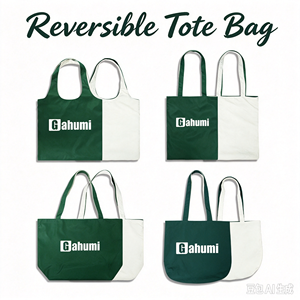 Gahumi Custom Branded <b>Canvas</b> <b>Tote</b> <b>Bag</b> Two Handles Letter Print Open Top Shopping Shoulder Handbag OEM/ODM - Product Image 2