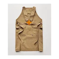 Tablier à bavette sans manches en toile pour enfants avec multi-poches anti-salissure pour classe de jardinage artisanal