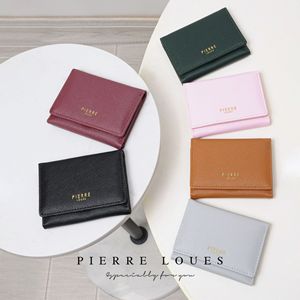 Portefeuille mini à trois volets pour femme Pierre Loues, vert, avec poche à monnaie, portable, pour un usage quotidien - Product Image 3