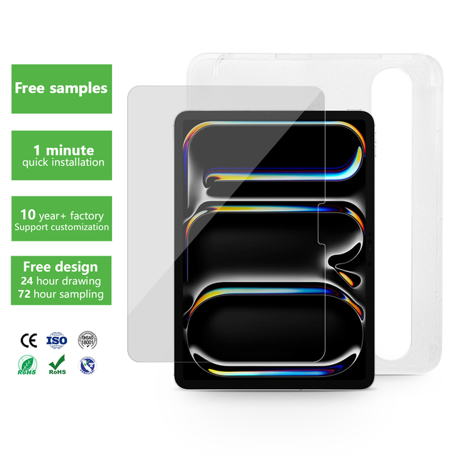 2026 Aurey 2.5d 9h 11 Inch Anti-dust Anti-reflective Bubble Free Privacy Screen Protector 12.9 Tempered Glass Film for ipad Pro