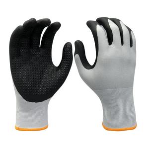 بشعار مخصص قفازات قطنية 15/18 قفازات مطلية بلاصق من اللاتكس والبوليستر قفازات السلامة في الحدائق - Product Image 3